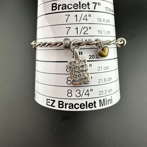 Brighton Daughter & Mother Forever Charm Silver & Gold rope Bangle bracelet - Picture 4 of 4